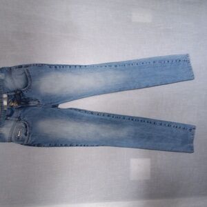 Blue Skinny Jeans with Faded Wash